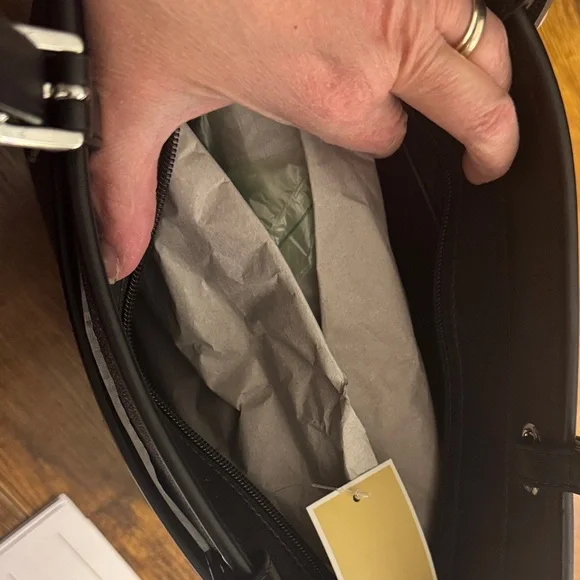 Michael Kors Winston Dark Gray Signature Pocket Tote - Picture 4 of 8